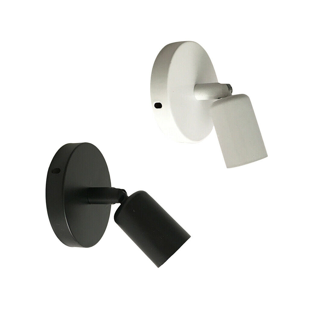2pcs/set E27 Wall Lamp Holder Adjustable Light Holder Home Bedroom White
