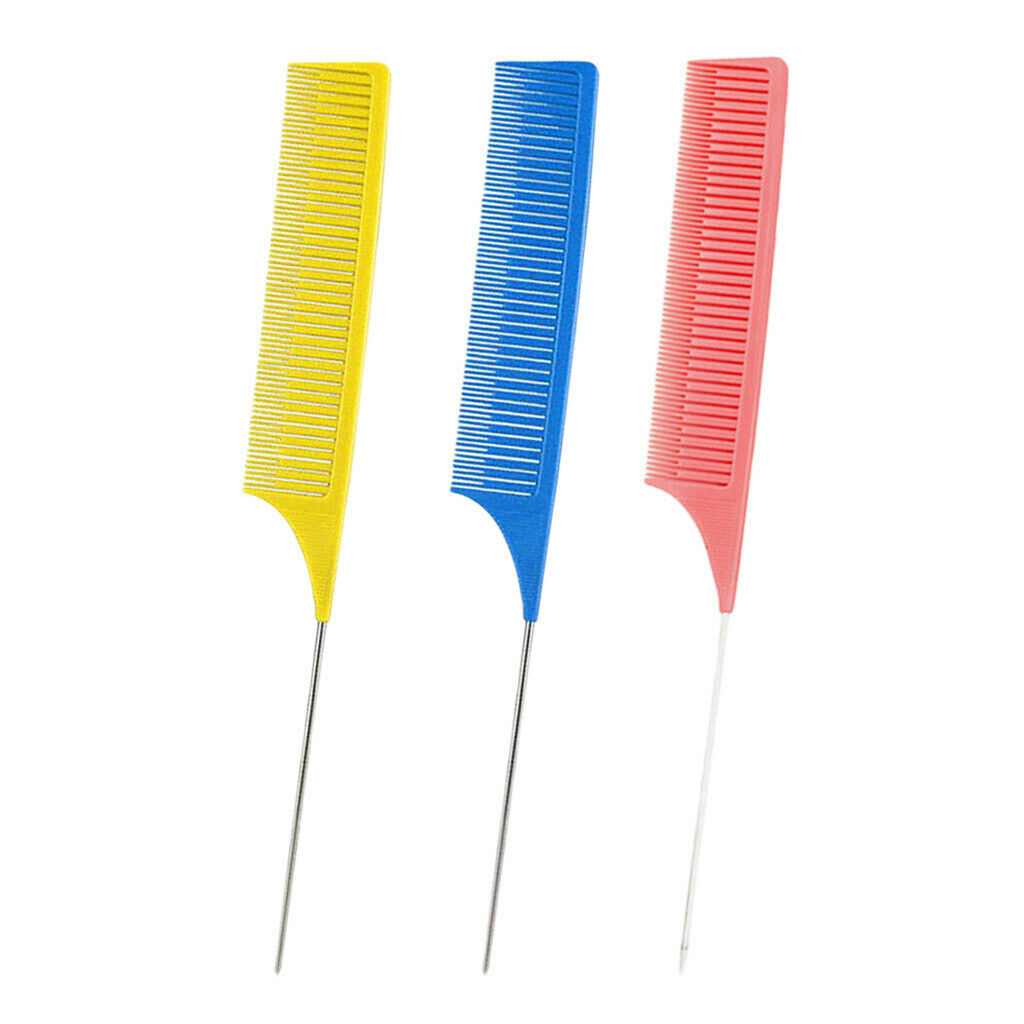 3Pcs Heat-resistant Weave Highlighting Foiling Hair Combs Salon Styling Comb