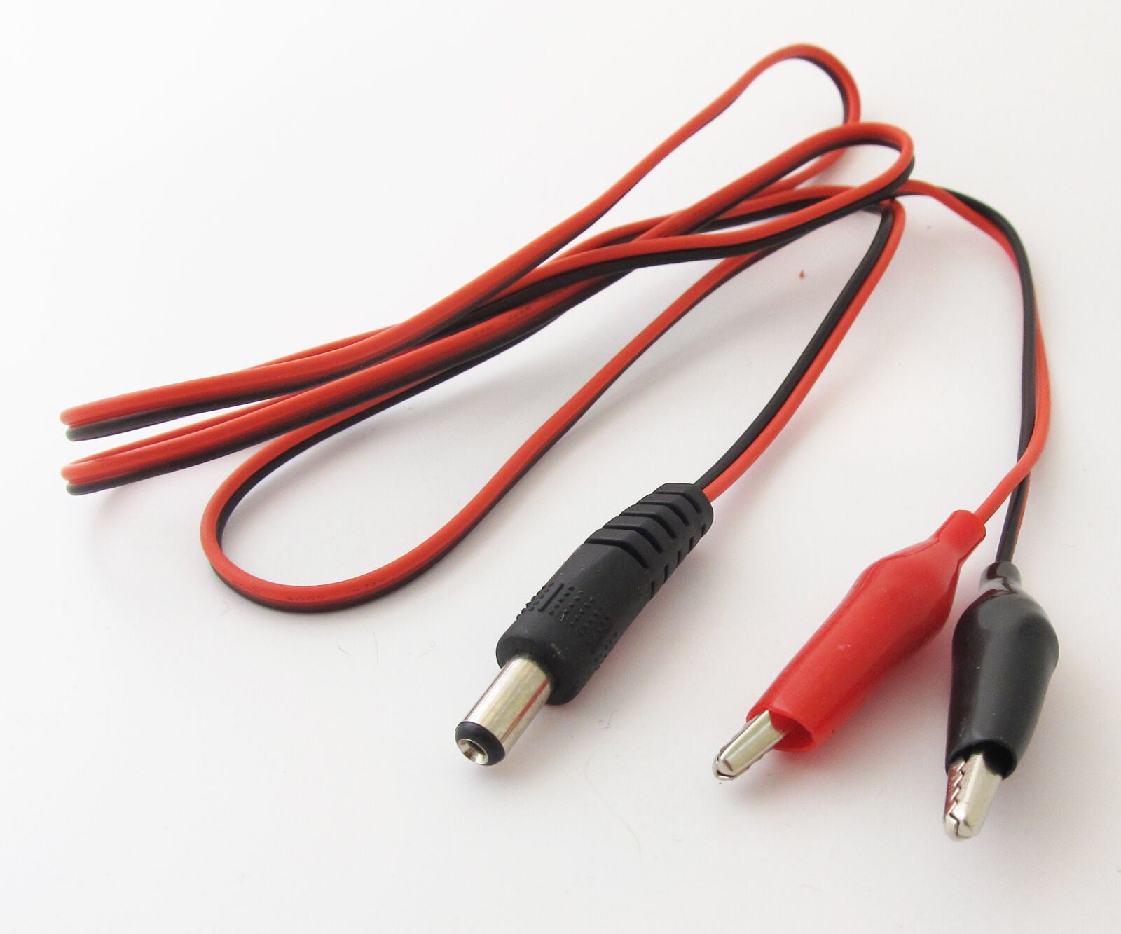 10pcs 1M/3ft Medium Alligator Clip to 5.5x2.1mm 2.1 DC Male Plug DC Power Cable