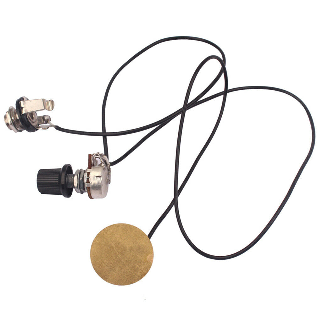 Piezo Pickup with Volume Control Knob 6.35mm Output   for Acoustic Parts
