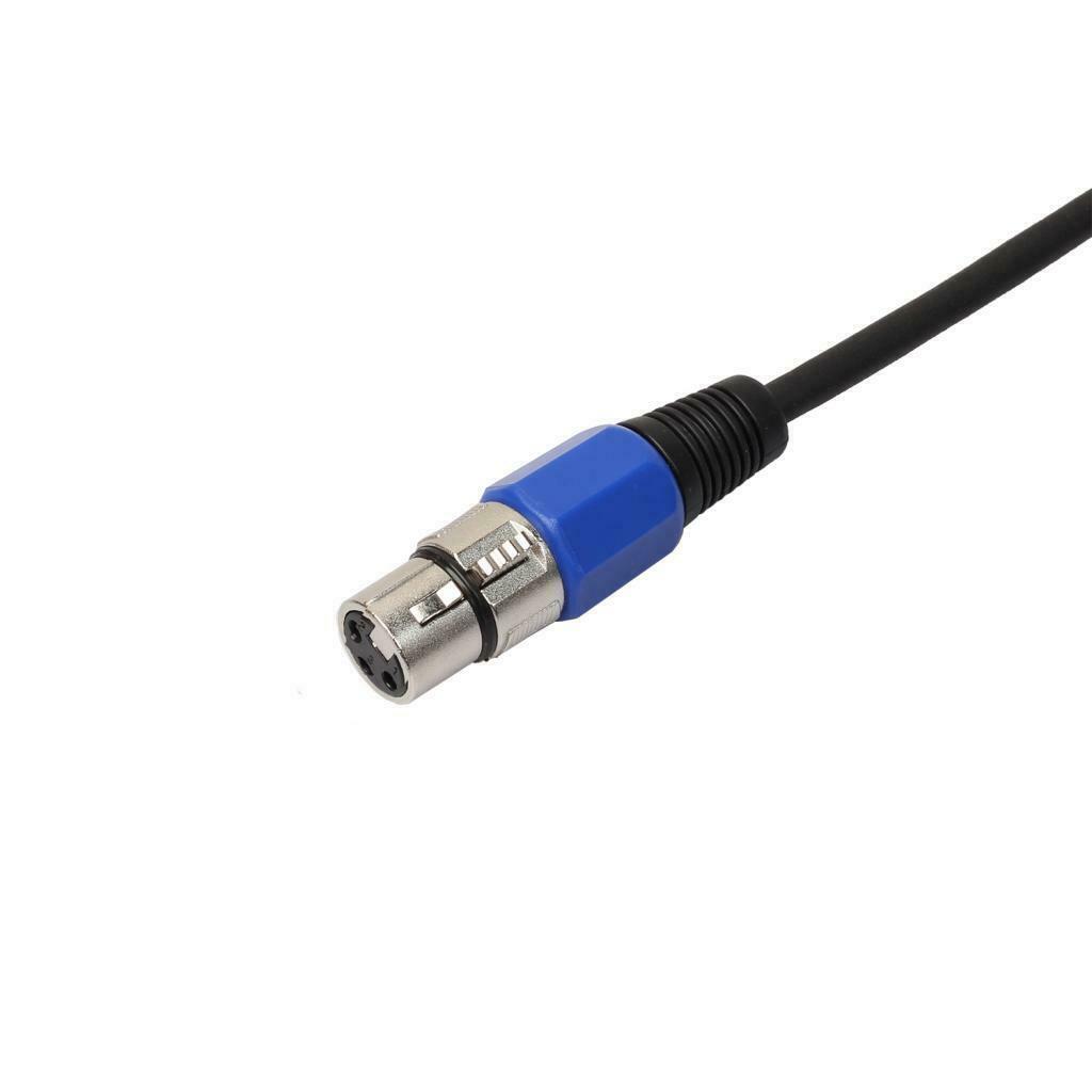 1ft XLR 3-pin Female to 1/4'' TRS Stereo Male Jack Plug Microphone Mic Cable
