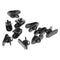 lot Earphone Headphone Mic Tidy Cable Wire Lapel Collar Clip holder Black
