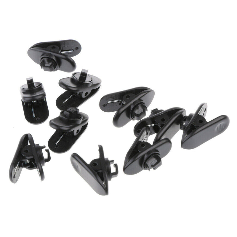 lot Earphone Headphone Mic Tidy Cable Wire Lapel Collar Clip holder Black