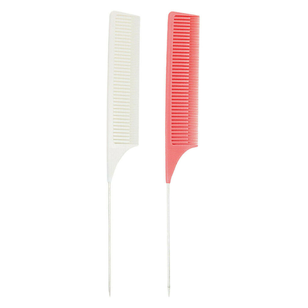 2x ABS Sectioning Weave Highlighting Foiling Hair Comb Highlight Combs Brush