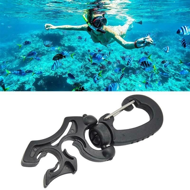 360° Rotation Scuba Diving Double BCD Hose Clip with Hook Snorkeling Accessories
