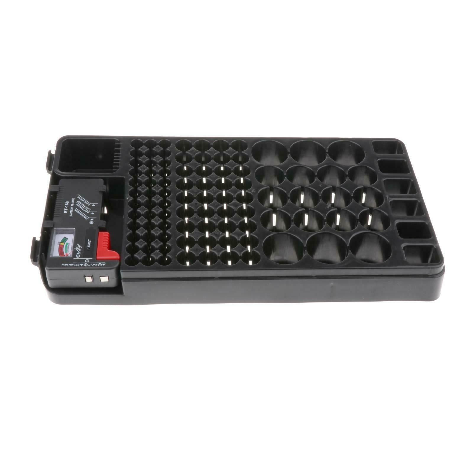 BT-106 Battery Organizer Storage Carrying Case Box with Checker 34x17x6.8cm