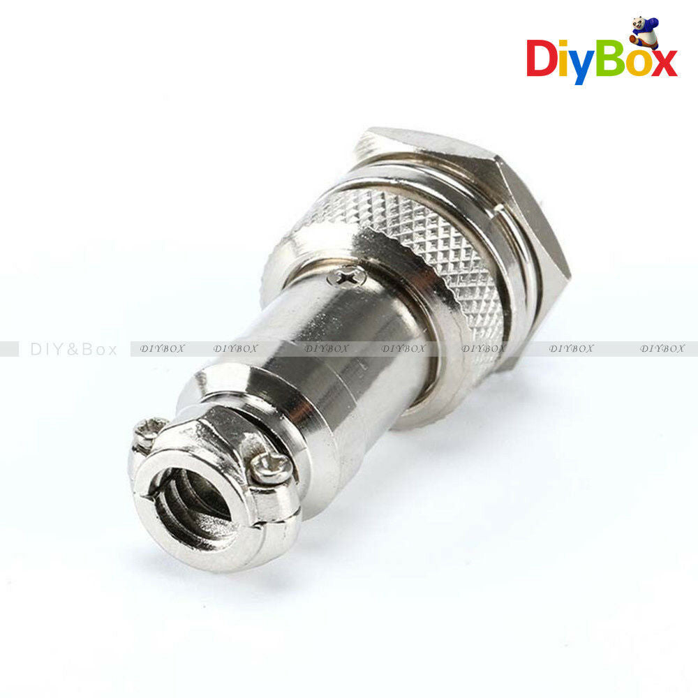 Aviation Plug 2-Pin 16mm GX16-2 Male and Female Panel Metal Connector