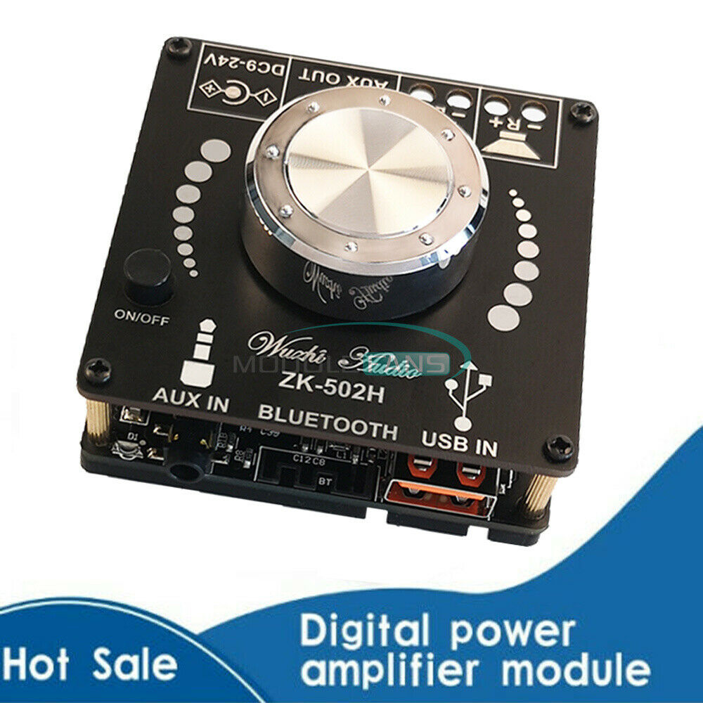 TPA3116D2 HIFI Digital Power Amplifier Board 50WX2 Stereo AMP Bluetooth 5.0 USB