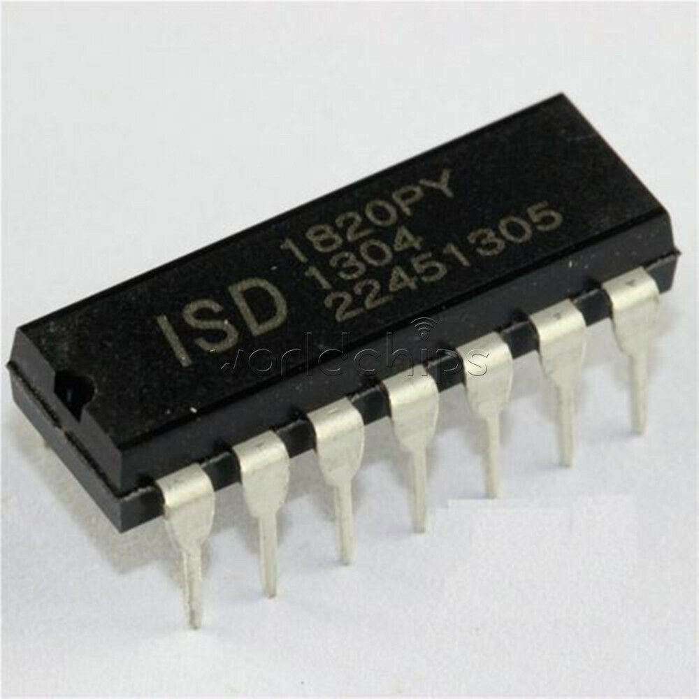 10x ISD1820 ISD1820P ISD1820PY Chip 8-20s IC DIP-14 DIP14 Black