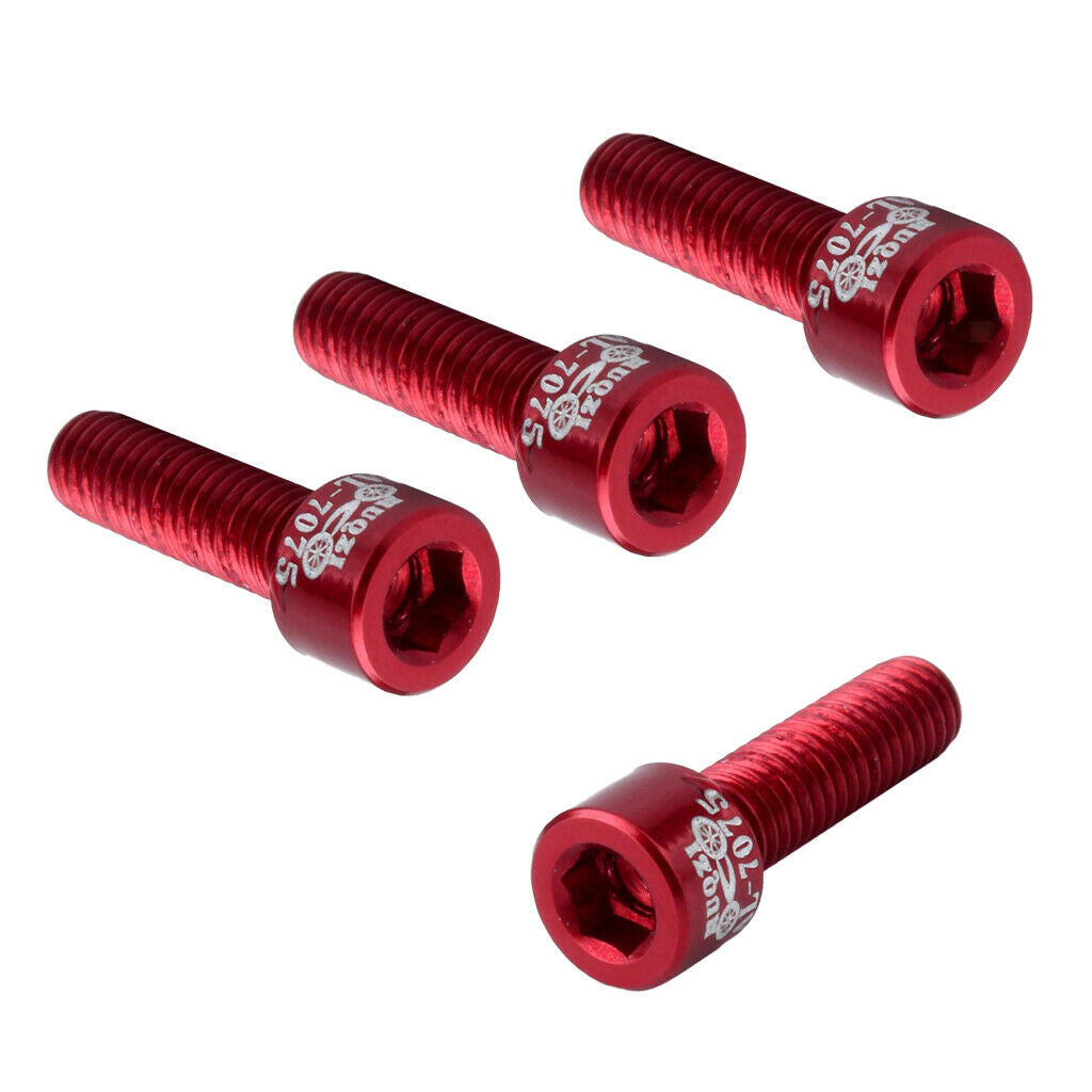 12Pcs Aluminum Alloy MTB Road Bike M5x17mm Bicycle Handlebar Stem Bolts