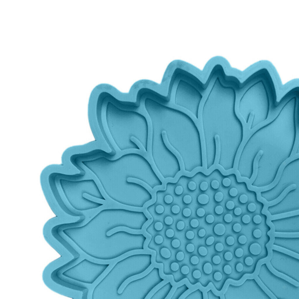 DIY Sun Flower Coaster Mould Silicone Mold Cup Pad Making Casting Tool