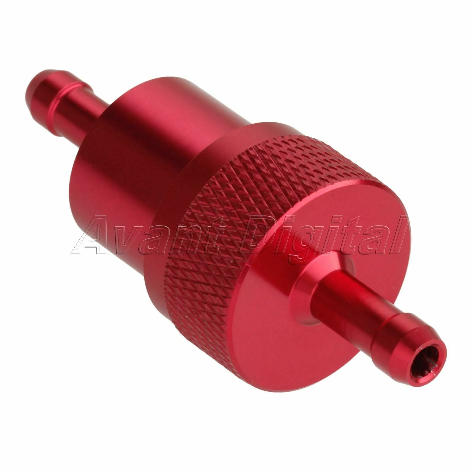 Red CNC Aluminium Motorcycle Pit Dirt Bike ATV Quad Inline Fuel Filter 1/4" 6mm
