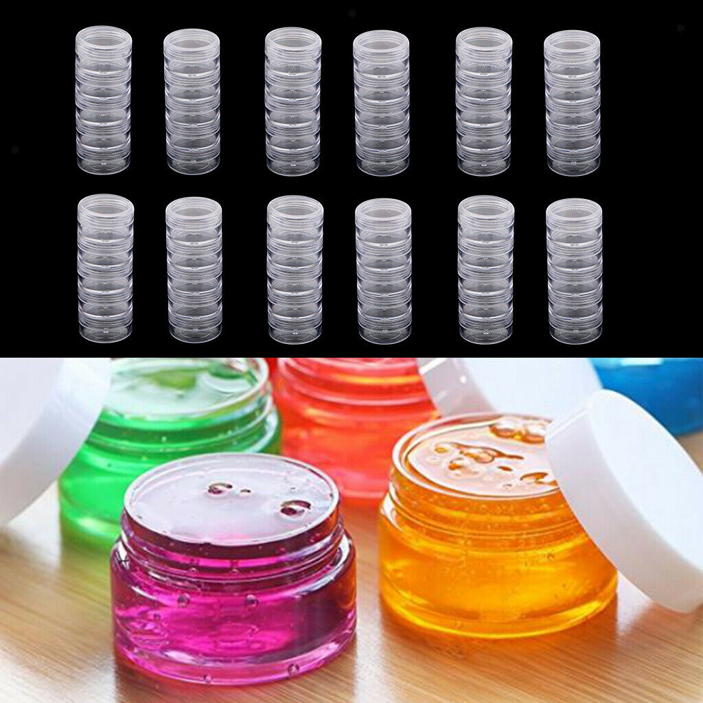 12Set Round Stackable Beads Containers Box Pill Organizer for Jewellery