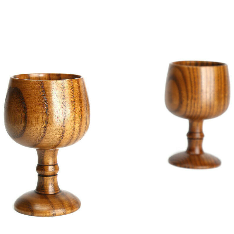 Mini Tarot Water Elemental Wood Chalice Goblet Cup Wicca Altar Pagan Retro Props