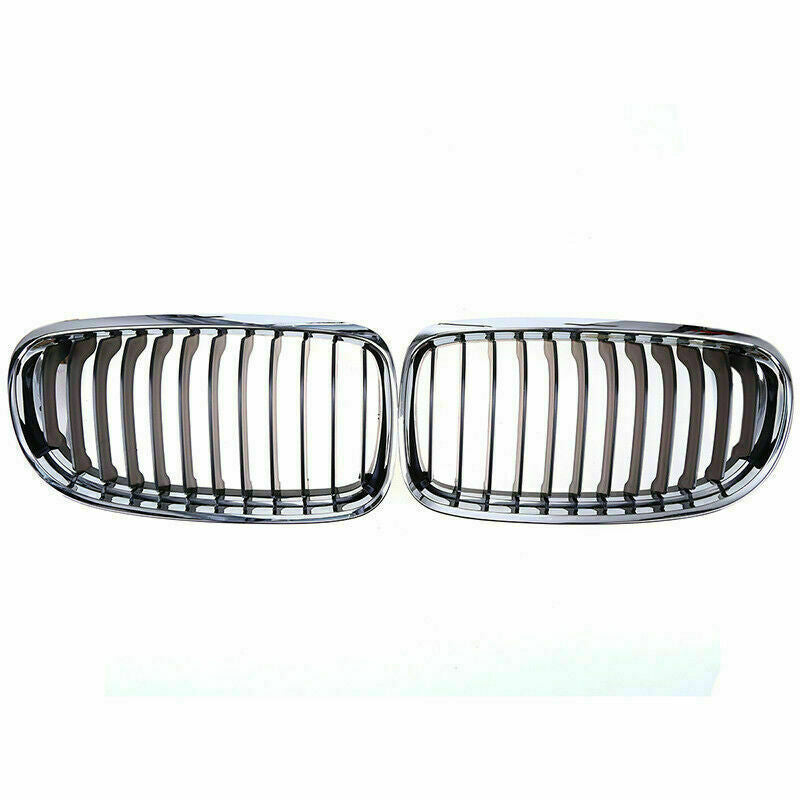 Pair For BMW E90/91 328i 335i 2008-2011 Chrome Front Bumper Kidney Grilles Grill