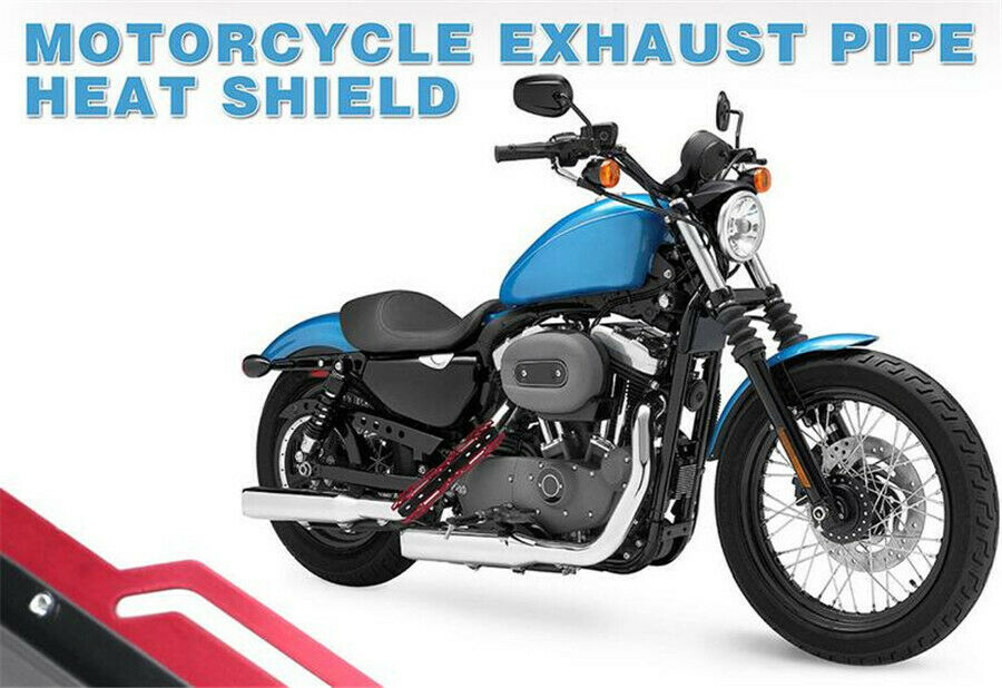 1X Motorcycle Exhaust Muffler Cover Link Pipe Ankle Shin Protector Heat Shield