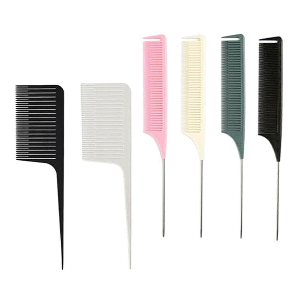 6Pcs Heat-resistant One-way Weave Highlighting Foiling Hair Comb Highlight