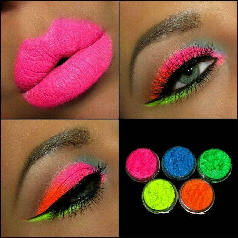 6 Box Lasting Shimmer Eyeshadow Pigment Matte Eyeshadow Neon Powder Nails Powder