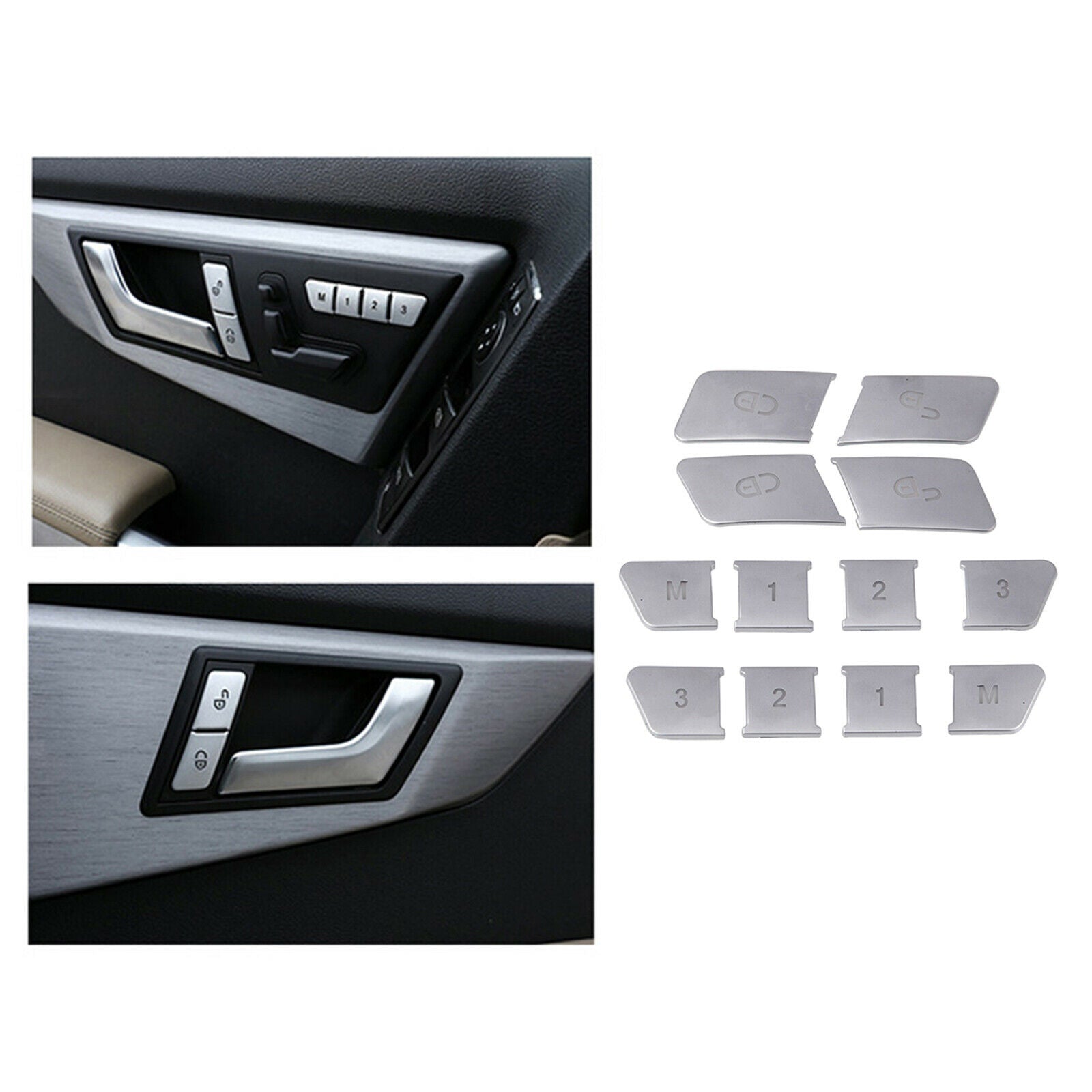 12 Pieces Patch Switch Button Trim Inner Car Seat Car for   X156 GLE GLS