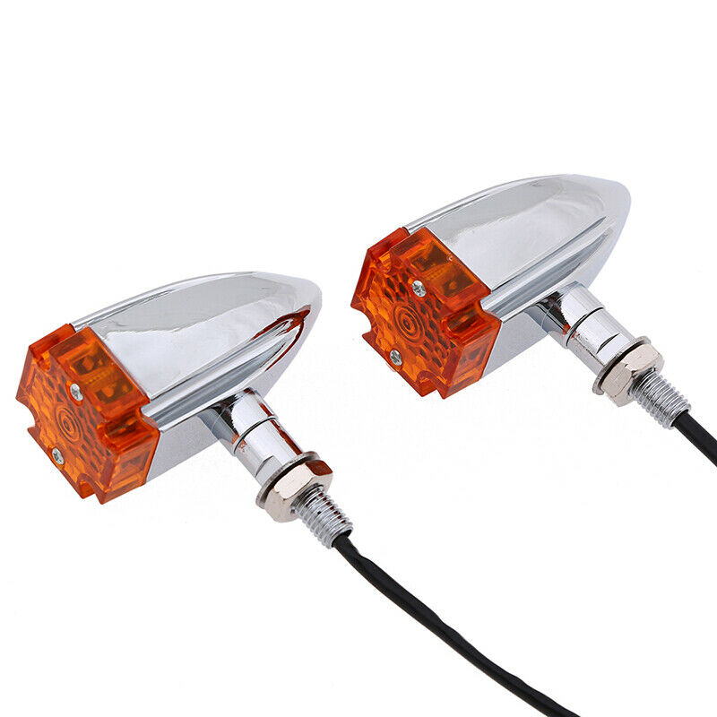 Turn Signal Lights Indicator Amber Lamp Waterproof Universal Fit Motorcycle ATV