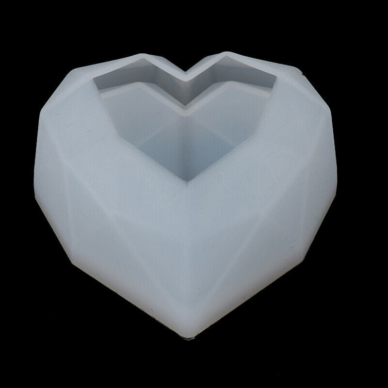 2PCS Silicone Heart Design Storage Box Mold Making Mould Casting Free Cra.l8
