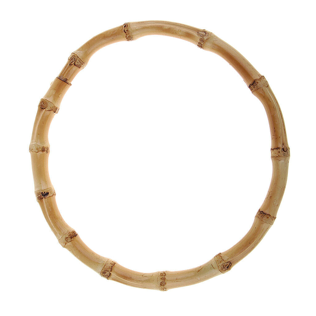 15cm Round Natural Bamboo Bag Handle for Handcrafted Handbag DIY
