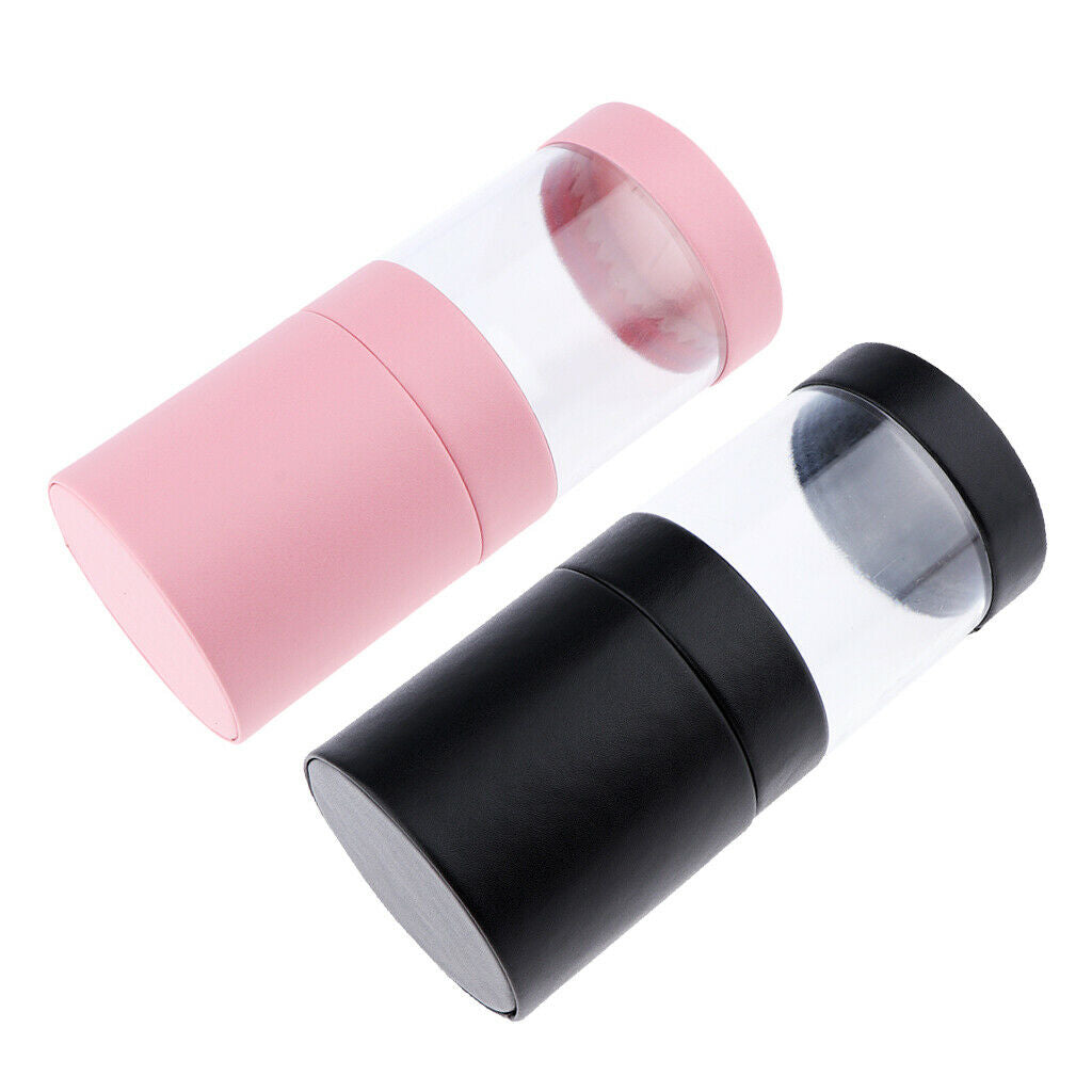 2Pcs Empty Storage Container Lipstick Tweezer Makeup Brush Holder Case Box