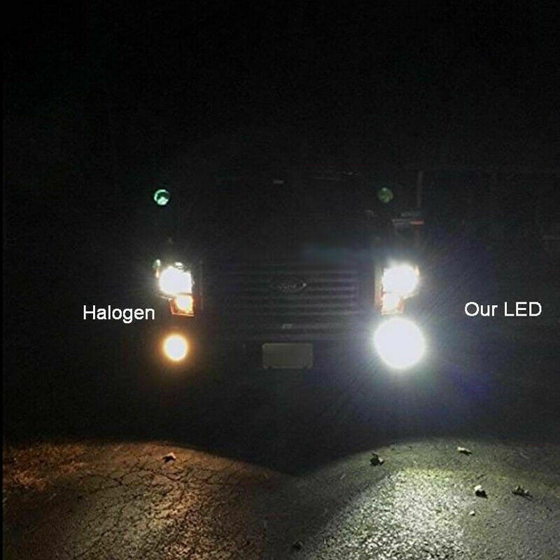 2pcs H3 LED Fog Light Bulbs Conversion Kit OEM Upgrade Lamp 35W 4000LM 6000K