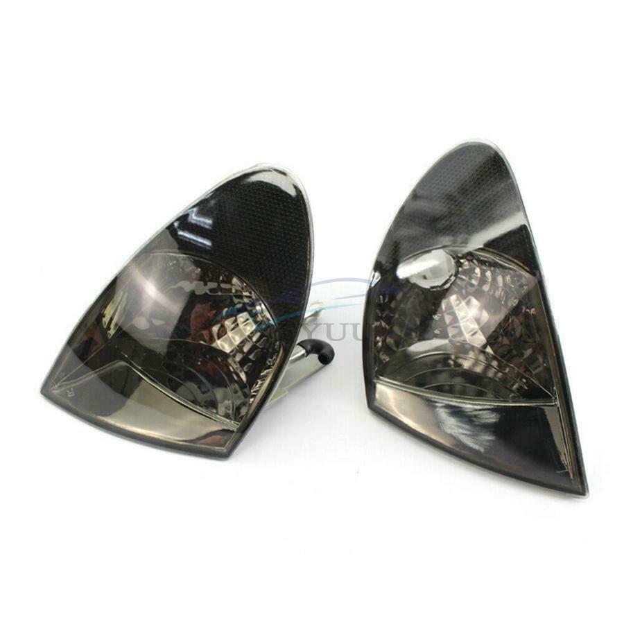 2 × Grey Shell Turn Signal Corner Lights Cover For BMW 3 Series E46 4 Door 99-01