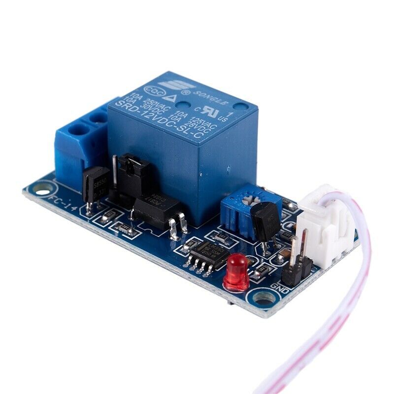 DC 12V Photoelectric Switch Sensor Relay Module 50mmx25mm w 2 Cable P2Z8Z8