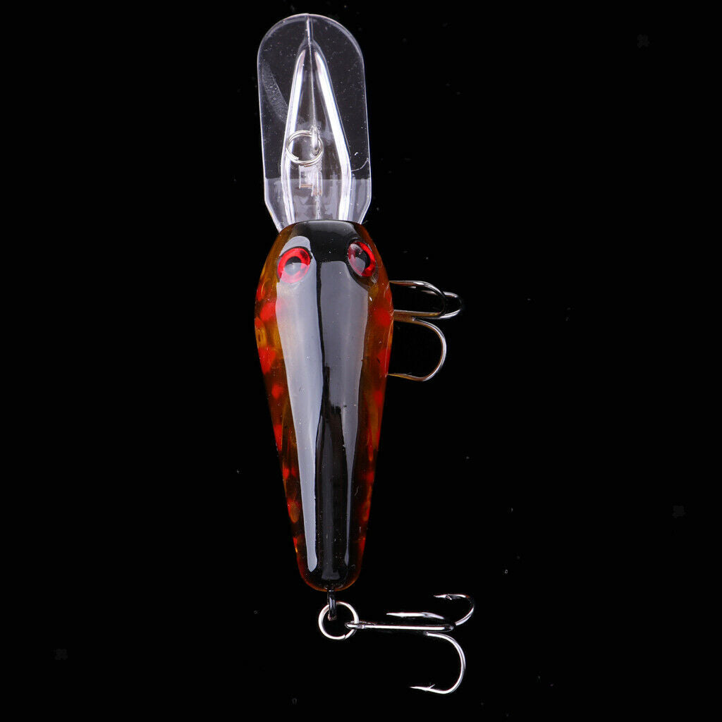 5pcs/set Fishing Lures Plastic Hard Baitt Crankbait with Treble Hook 5#