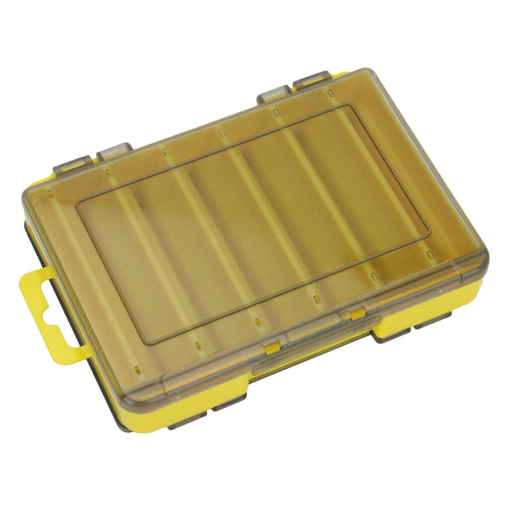 2X Squid Jig Box Both Side Storage Lure Case Holder Yellow 12 Compartments