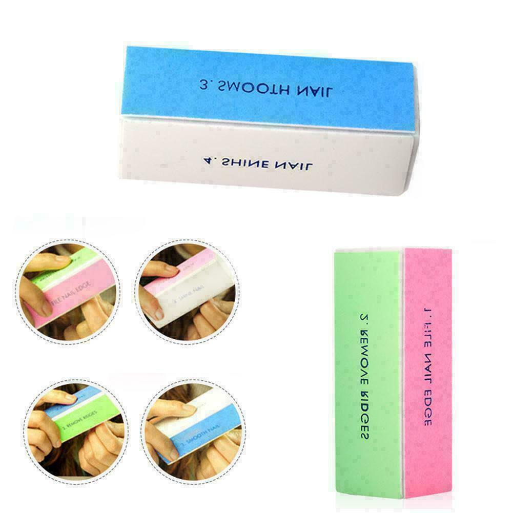 4 in 1 NAIL BUFFER Fine Grit Smooth Polish&Shine Remove Ridges I8Q Y0N2 R1D3
