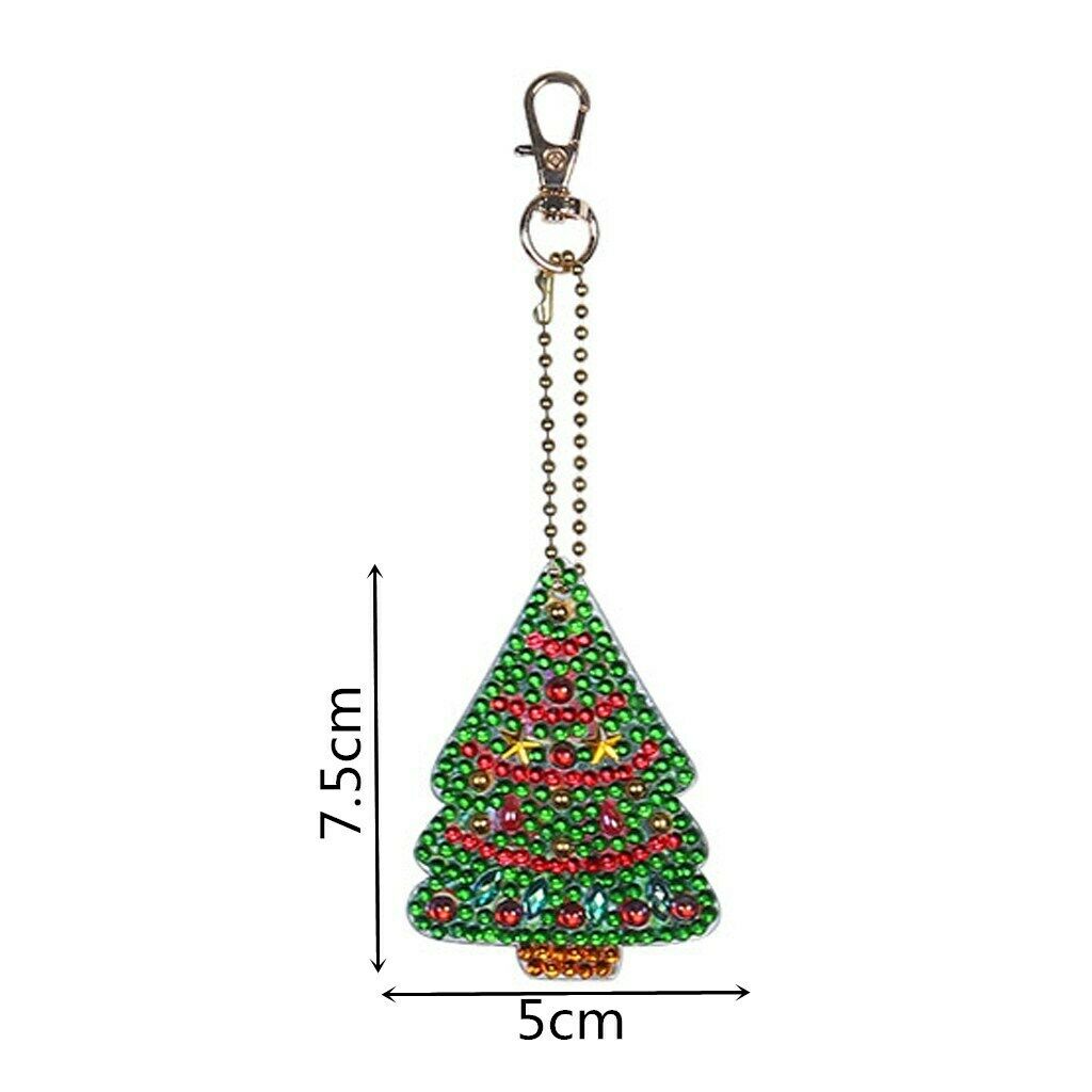 5pcs 5D Full Drill Special Shaped Diamond Painting Keychain Pendant Decors