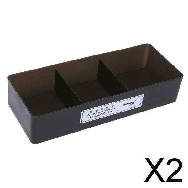 2X Eyelash Extension Tool Storage Box Container Holder for Grafting Black
