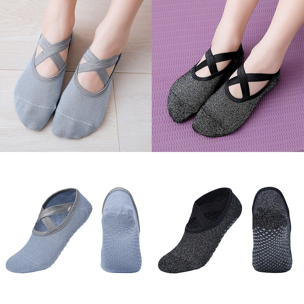 Anti-Slip Soft Women Yoga Socks Pilates Ballet Girls Sock Fitness Black