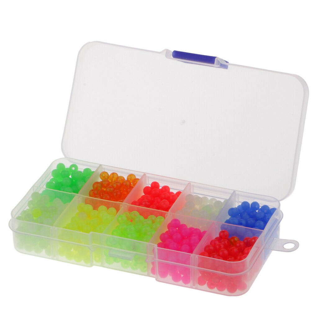 Set of 1000Pcs Multi-color Round Beads Sea Fishing Lures Floating Tackles