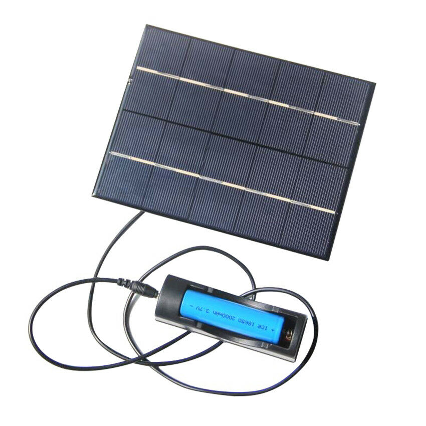 Travel Safety 5V 3.5W Solar Panel Charger Kit For Power Bank 18650 Battery