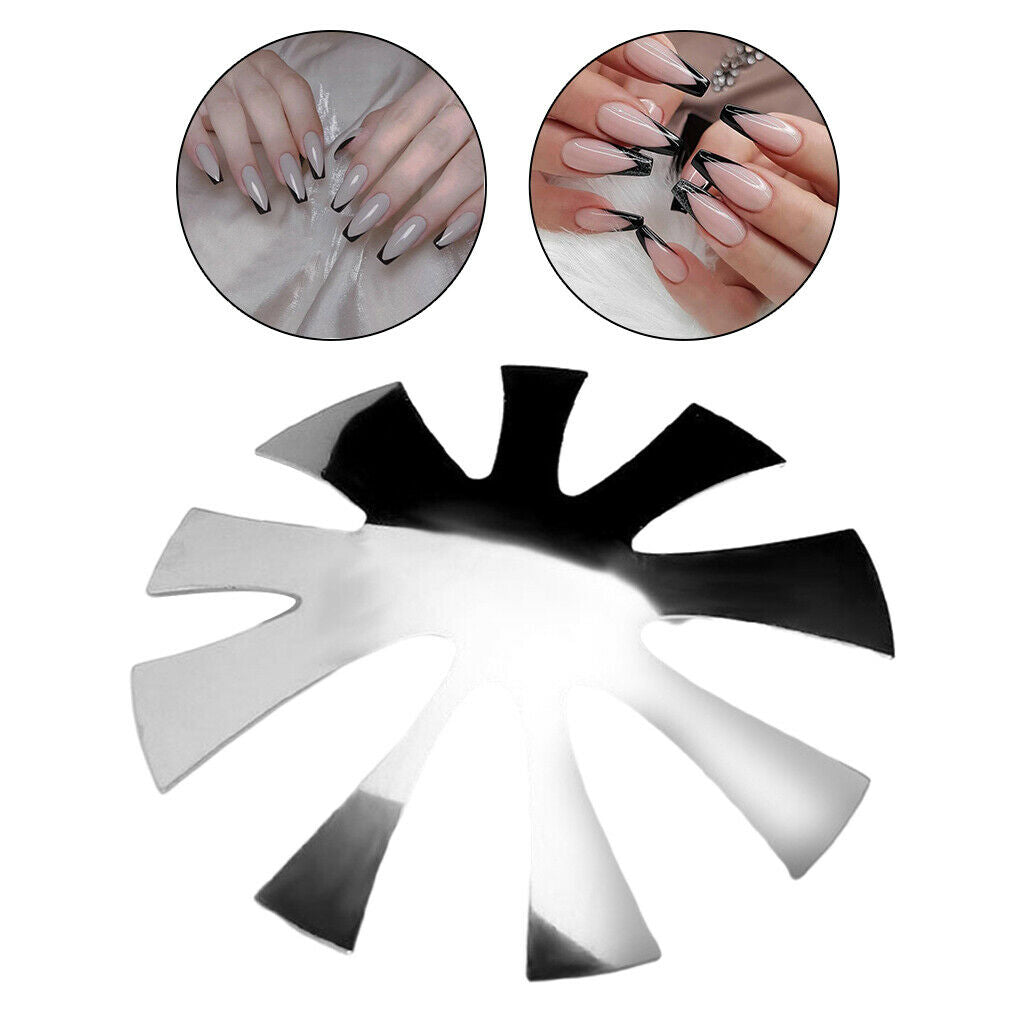 9 Sizes V-Line Nail Cutter Line Edge Trimmer for UV Gel Kit French Manicure