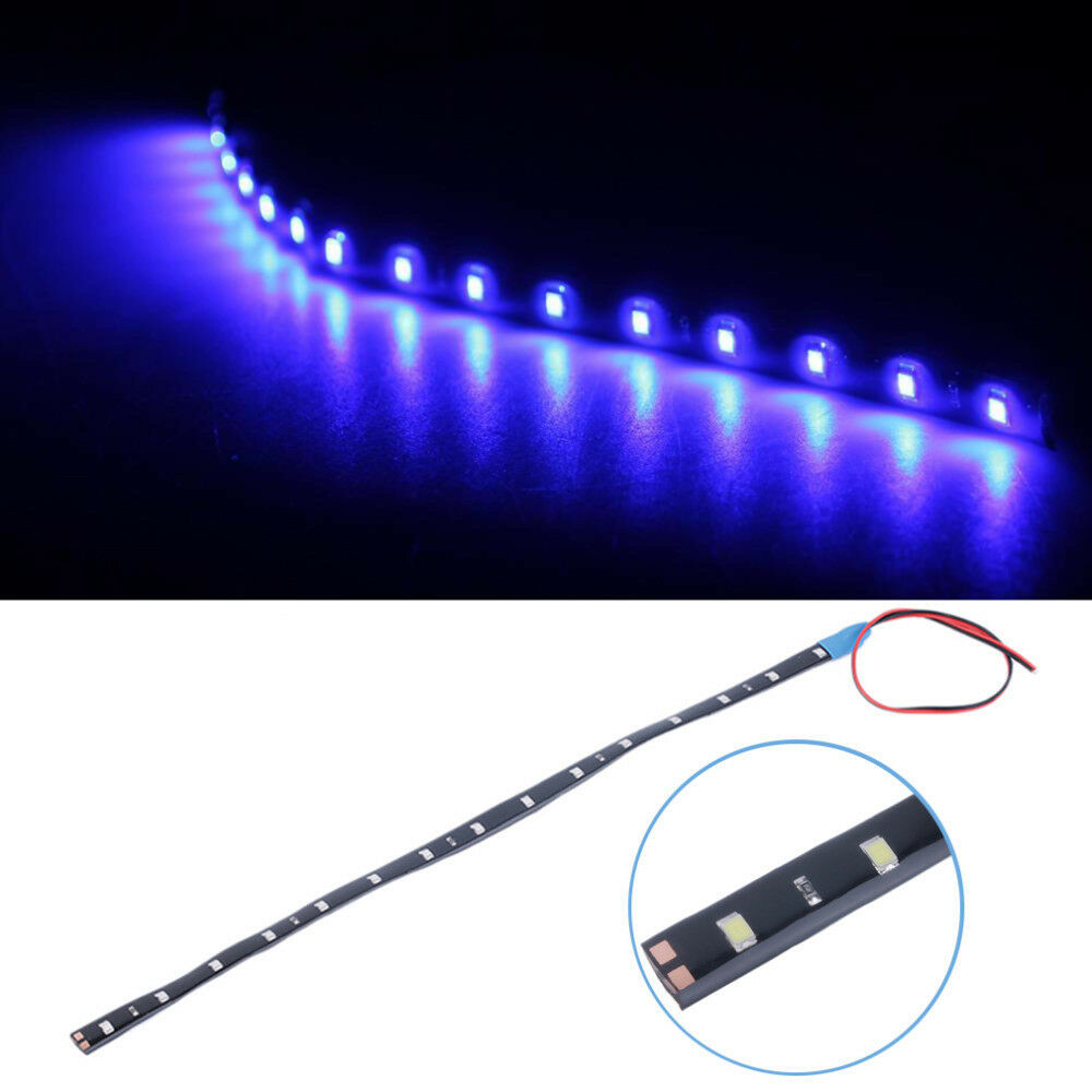 4pc 15 LED 30CM Flexible Car Grill Light Strip/ Interior Lamp Waterproof SMD 12V