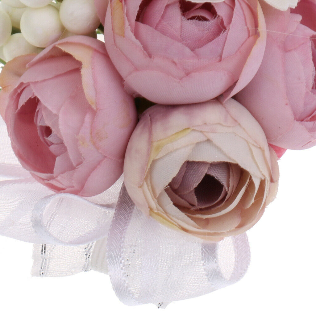 3Pcs Wedding Favours Bridesmaid Sisters Corsage Bracelet Hand Flowers Wedding