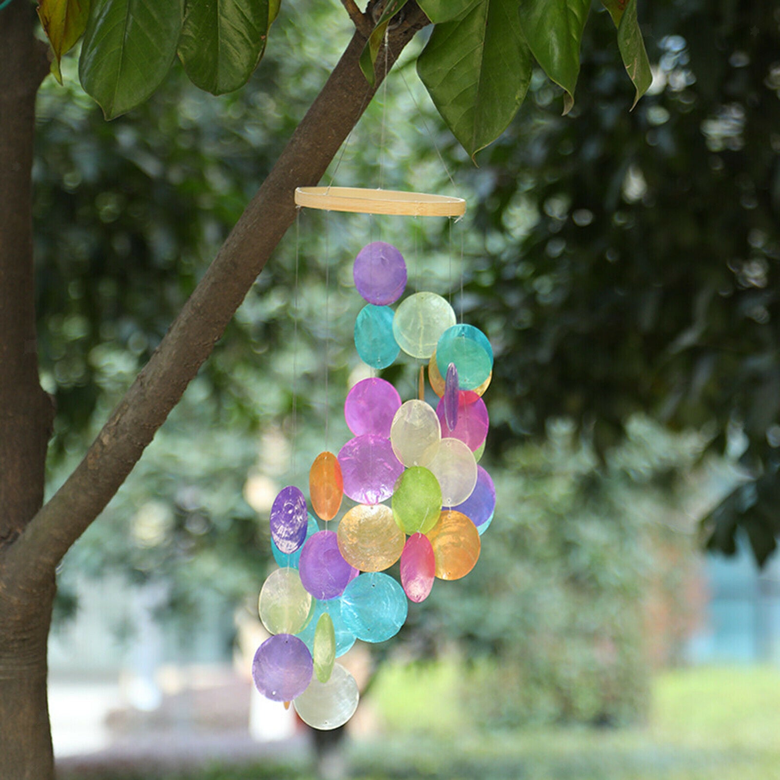 Handmade Shell Wind Chime for Outside Garden Patio Yard Home Wall Ornaments