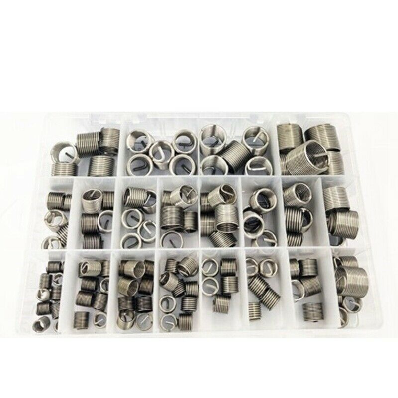 120Pcs/Set M6-M18 Thread Repair Insert Kit Set Stainless Steel for Hardware ReR6