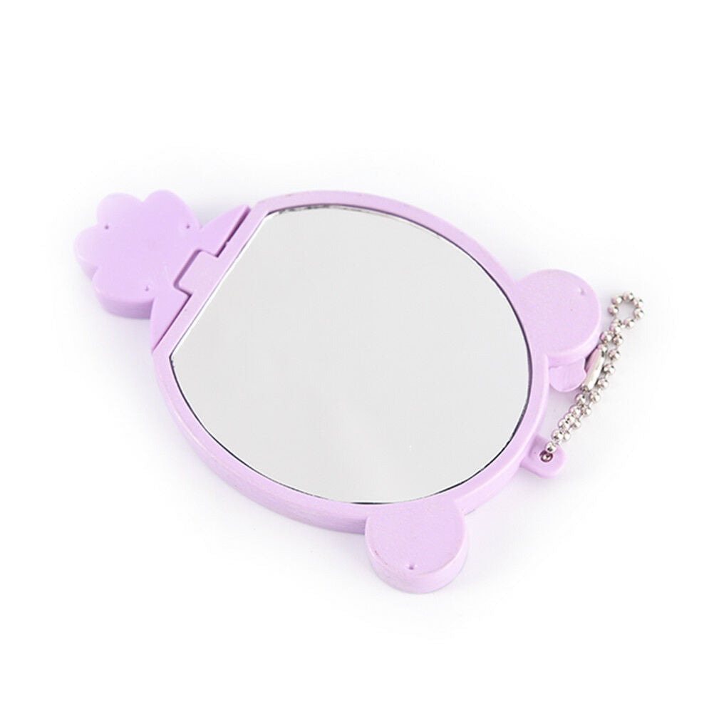 Cute Cartoon Makeup Mirror Travel Pocket Cosmetic Mirror With Comb Random Fad US