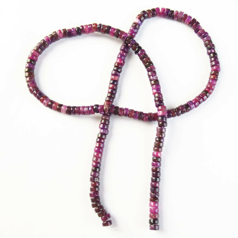 4x2mm Natural Purple Lepidolite Heishi Spacer Loose Bead 15.5 inch A-319TZ