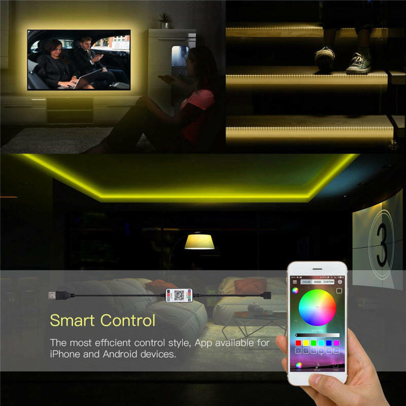 For 3528 5050 RGB Light Strip Smart RGB Bluetooth USB Remote Controller 2020