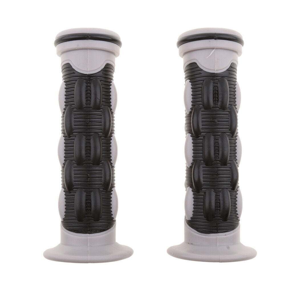 1 Pair 22mm Motorcycle Handlebar Rubber Gel Hand Grip Universal Black
