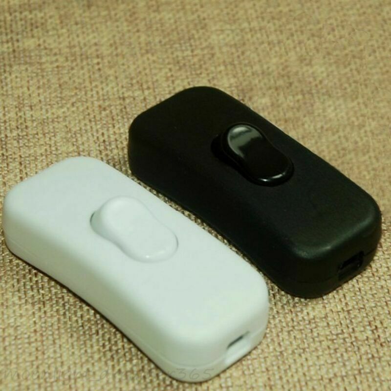2Pcs In Line ON/OFF Rocker Light Switch 2A 110-250V Table Floor Lamp