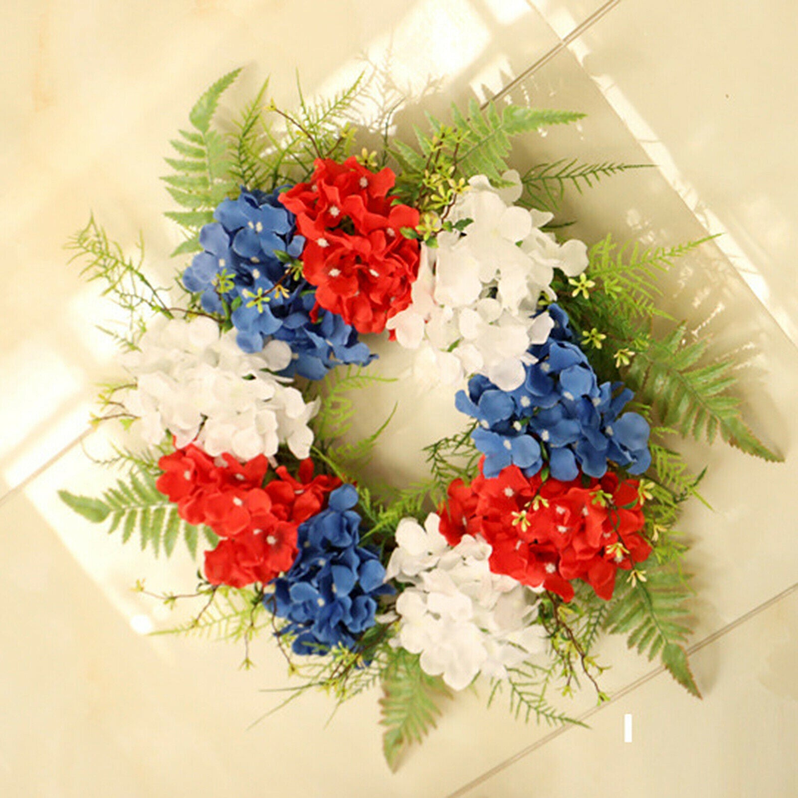 17.7inch American Wreath Flower Garland Independence Day Front Door Hanging