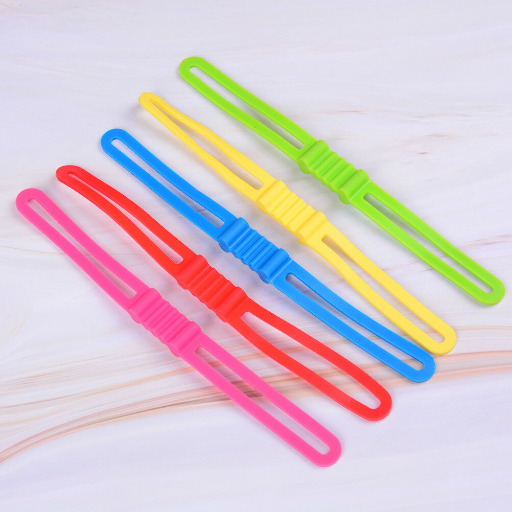 5Pcs silicone strap bike front light holder bicycle handlebar fixing tie.l8